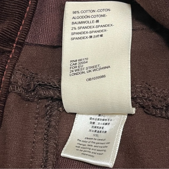Anthropologie Brown High-Rise Skinny Corduroy Pants - Picture 16 of 16